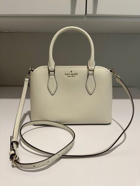 kate spade Cream Dome Satchel with crossbody strap
